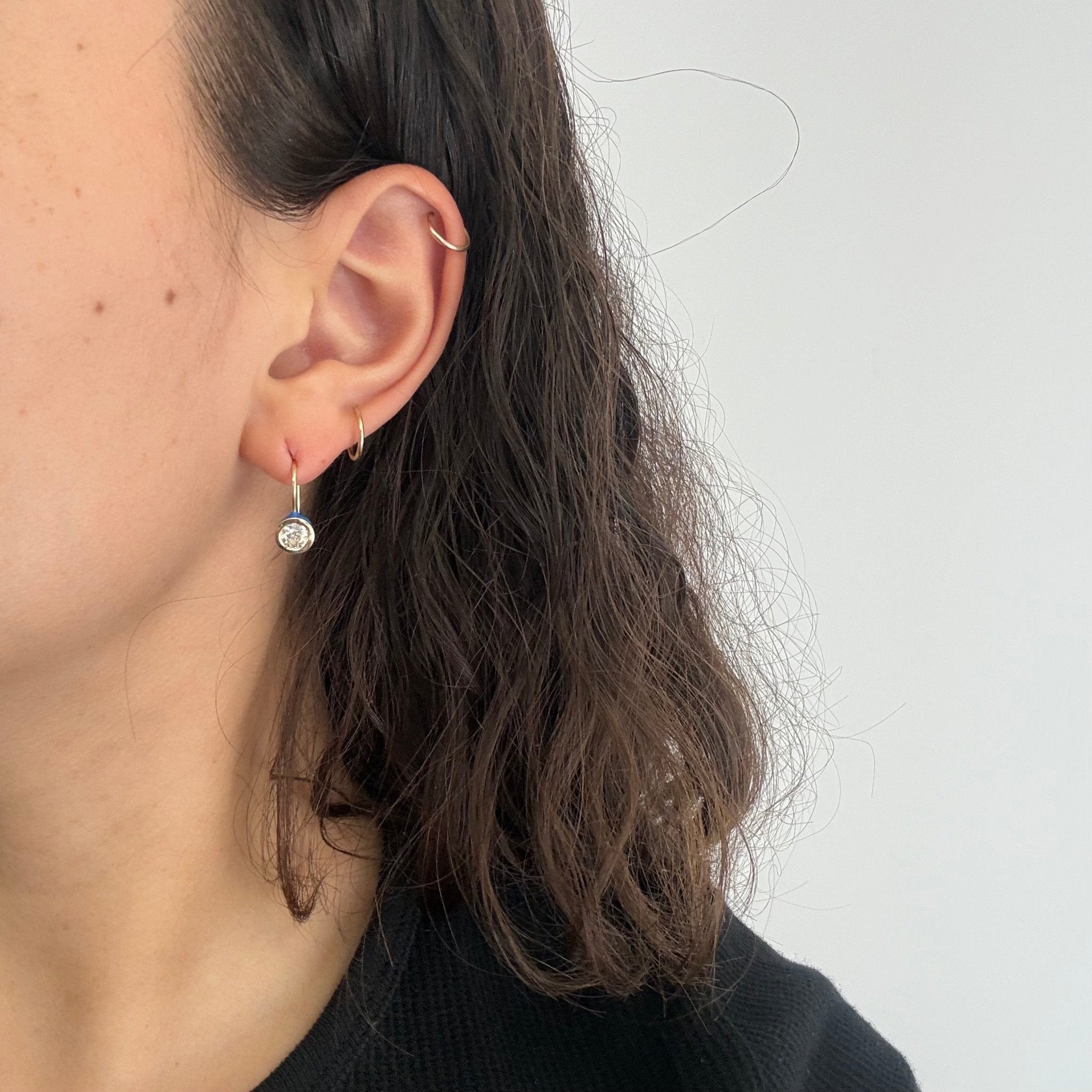 .80ctw Old European Cut Diamond "Dot" Earrings