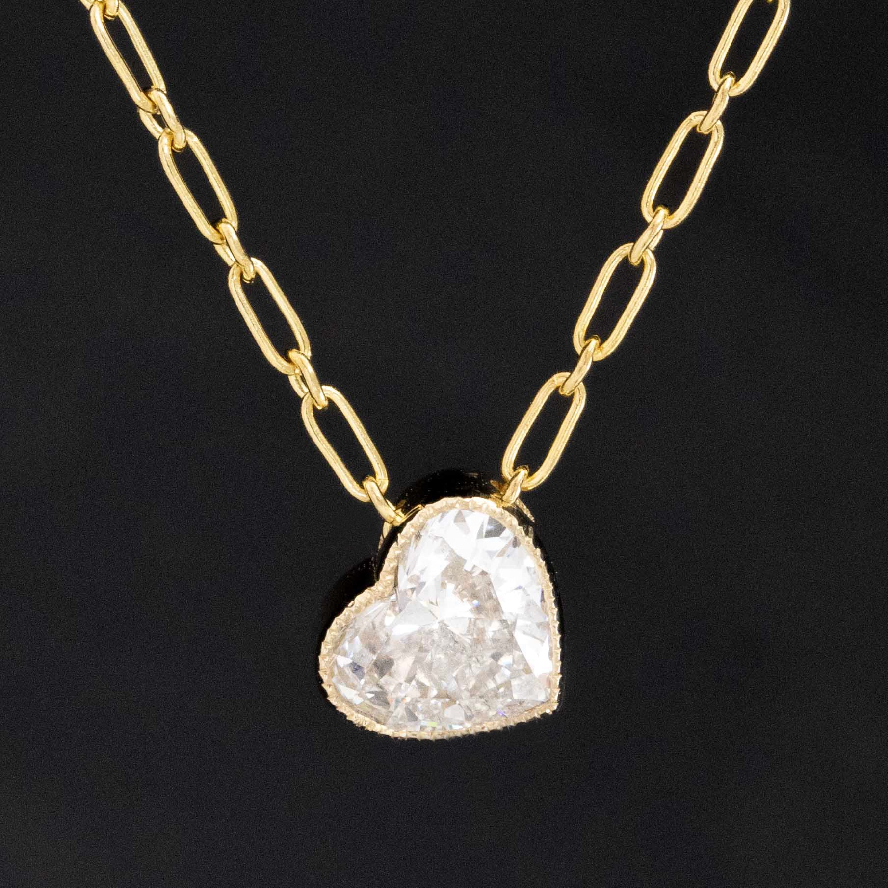 .81ct Heart Cut Diamond Askew Pendant