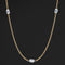 .81ctw Briolette Cut Diamond Station Necklace