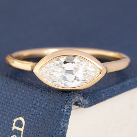.82ct Marquise Cut Diamond Bezel Solitaire