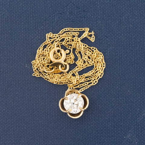 .82ct Old European Cut Diamond Clover Pendant