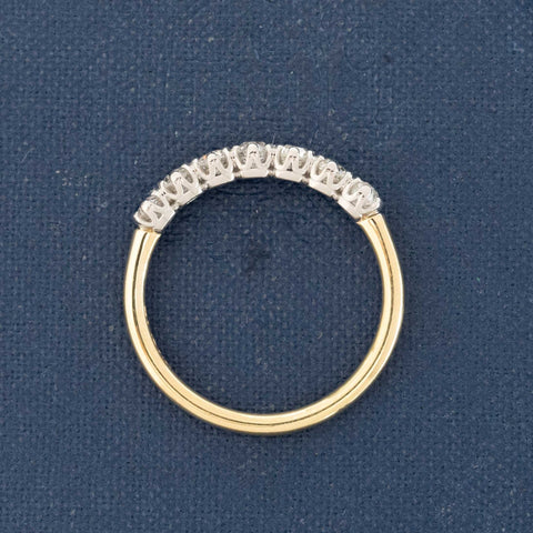 .82ctw Petite Old Mine Cut Diamond 7-Stone Band