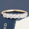 0.82ctw petite old mine cut diamond seven-stone band in platinum and 18kt yellow gold