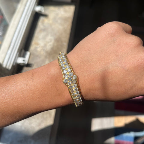 8.30ctw Victorian Old European Cut Diamond Cluster Bangle