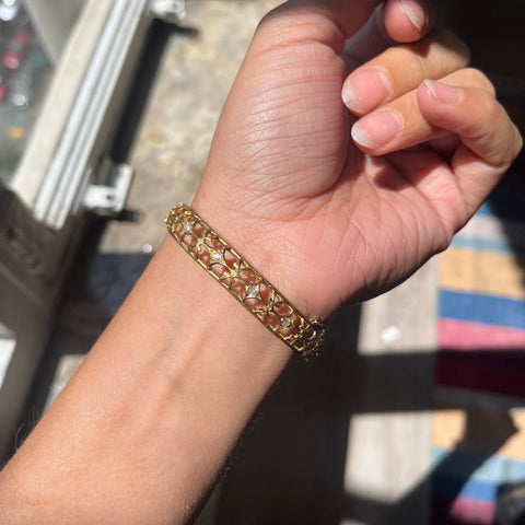 8.30ctw Victorian Old European Cut Diamond Cluster Bangle