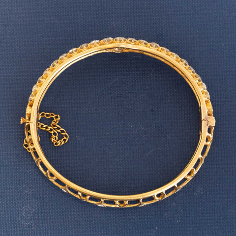 8.30ctw Victorian Old European Cut Diamond Cluster Bangle