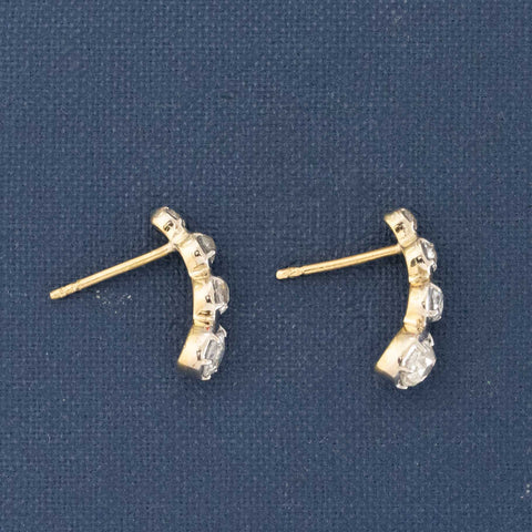.83ctw Antique Diamond Collet Drop Earrings