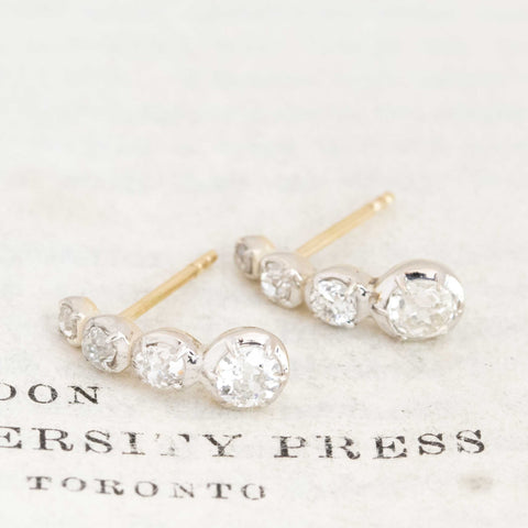 .83ctw Antique Diamond Collet Drop Earrings