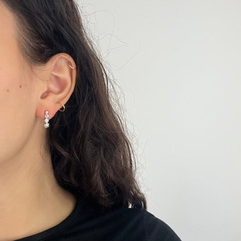 .83ctw Antique Diamond Collet Drop Earrings