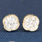 .83ctw Old European Cut Diamond Clover Stud Earrings