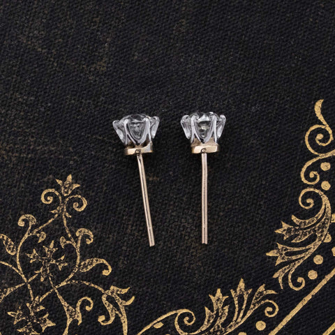 .83ctw Old European Cut Diamond Stud Earrings