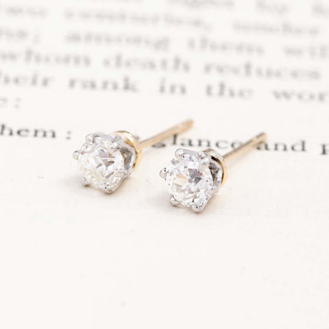.83ctw Old European Cut Diamond Stud Earrings