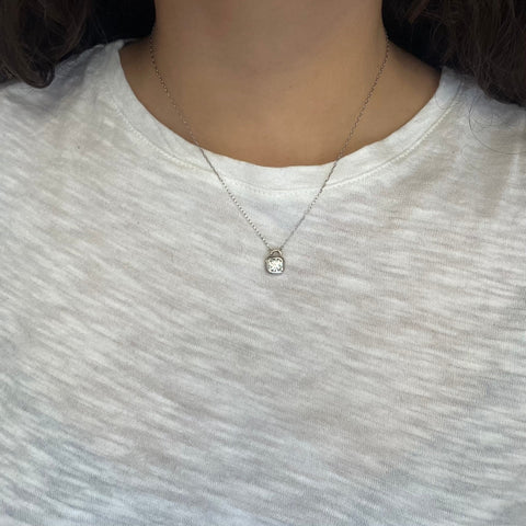 .84ct Old Mine Cut Diamond Bezel Pendant