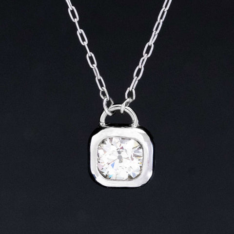 .84ct Old Mine Cut Diamond Bezel Pendant