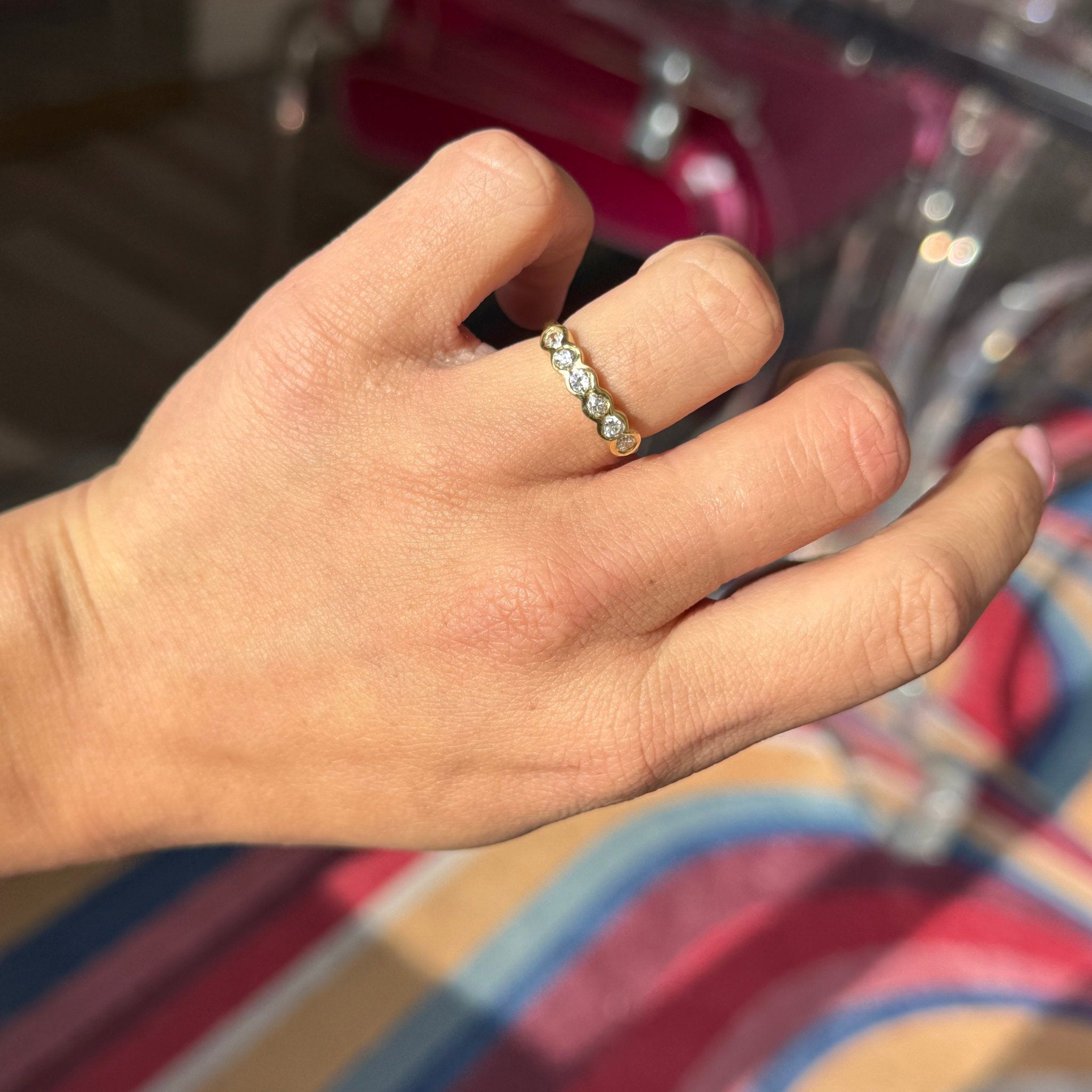 .84ctw Old European Cut Diamond 6-Stone Bezel Band