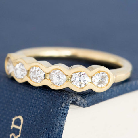 .84ctw Old European Cut Diamond 6-Stone Bezel Band