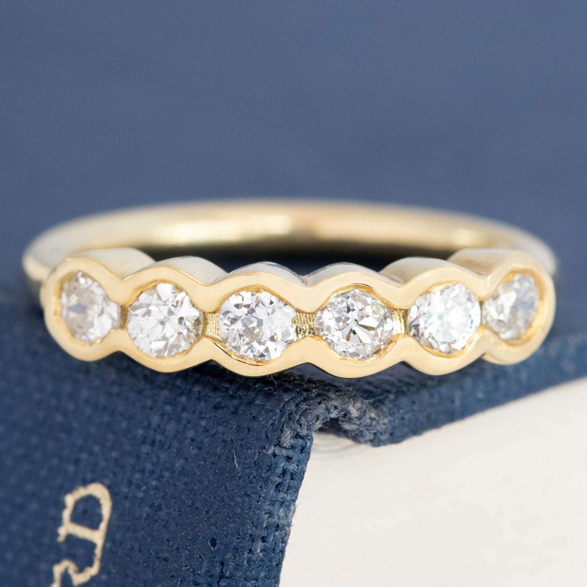 .84ctw Old European Cut Diamond 6-Stone Bezel Band