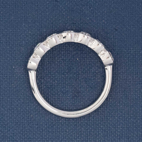 .84ctw Petite Old European Cut Diamond Half-Hoop Band
