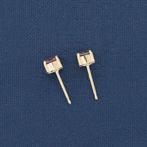 .84ctw Vintage Round Cut Sapphire Stud Earrings