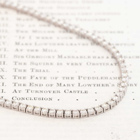 8.50ctw Round Brilliant Cut Diamond Tennis Necklace