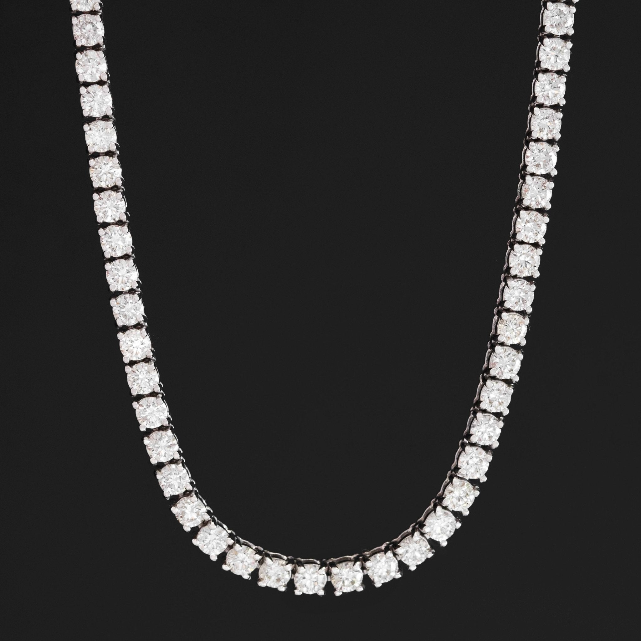 8.50ctw Round Brilliant Cut Diamond Tennis Necklace