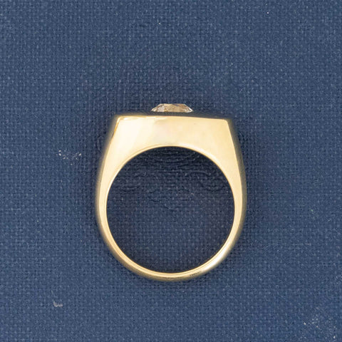.85ct Old Mine Cut Diamond Signet Ring