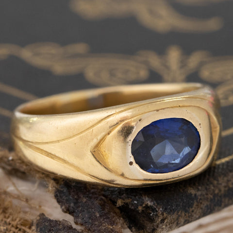 .85ct Vintage Oval Sapphire Dome Ring by Tiffany & Co.