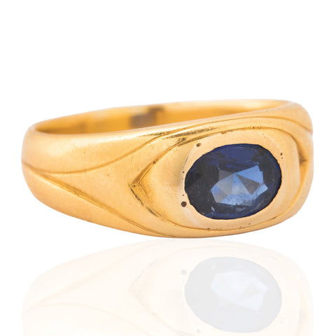 .85ct Vintage Oval Sapphire Dome Ring, by Tiffany & Co.