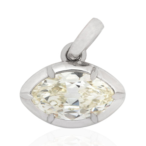 .85ct Marquise Cut Diamond Collet Charm