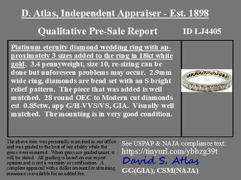 .85ctw Old European Cut Diamond Eternity Band
