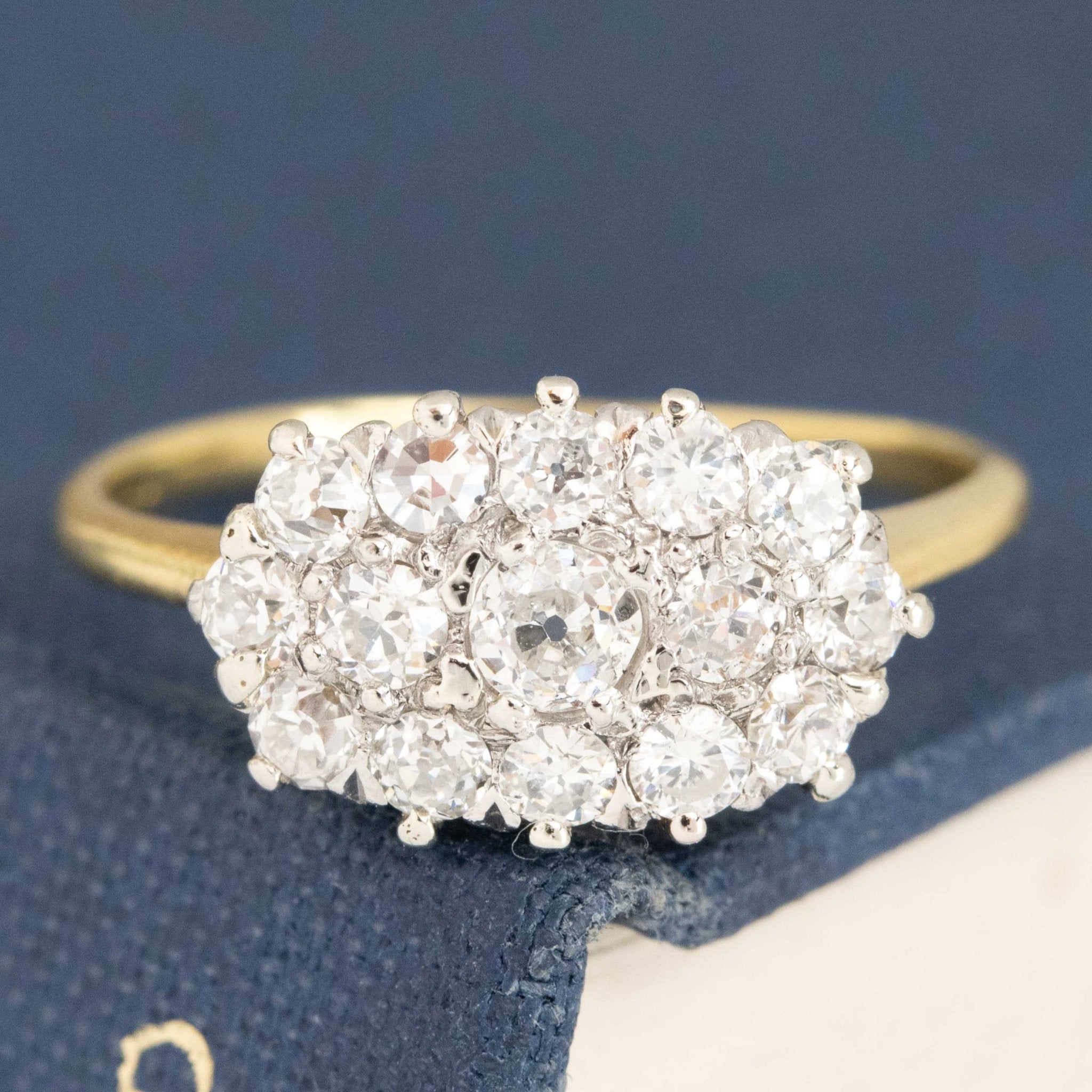 .86ctw Antique "Princess" Diamond Cluster Ring