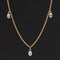 .86ctw Briolette Cut Diamond Drop Station Necklace