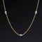 .87ctw Briolette Cut Diamond Station Necklace