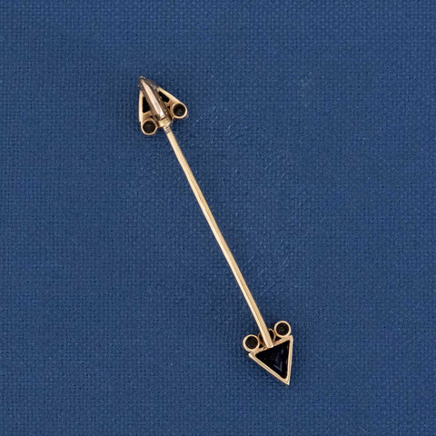 .87ctw Edwardian Diamond & (Syn) Sapphire Jabot