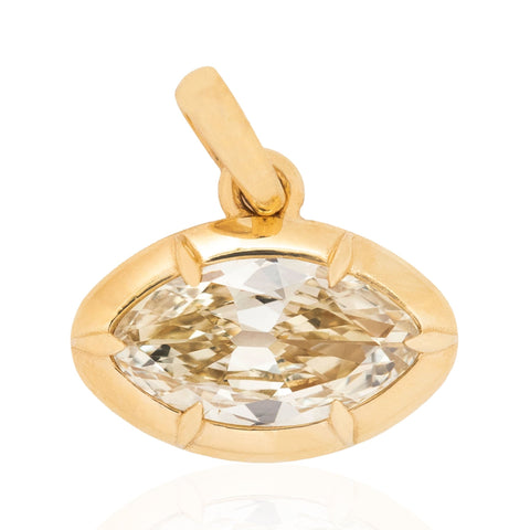 .88ct Marquise Cut Diamond Collet Charm