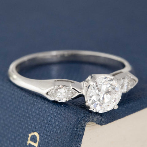 .88ct Old European Cut Diamond Ring, GIA F SI2