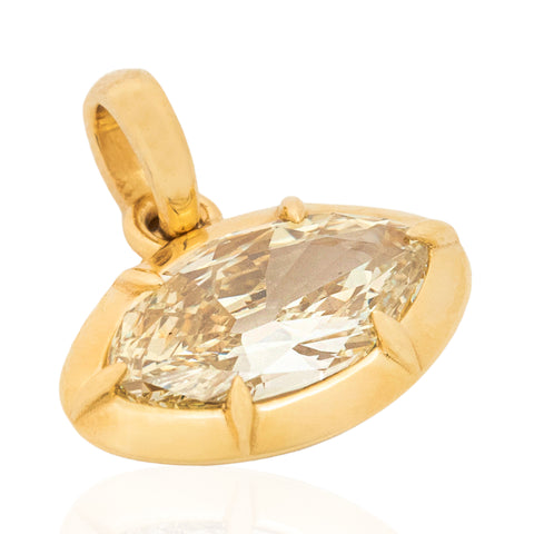 .88ct Marquise Cut Diamond Collet Charm