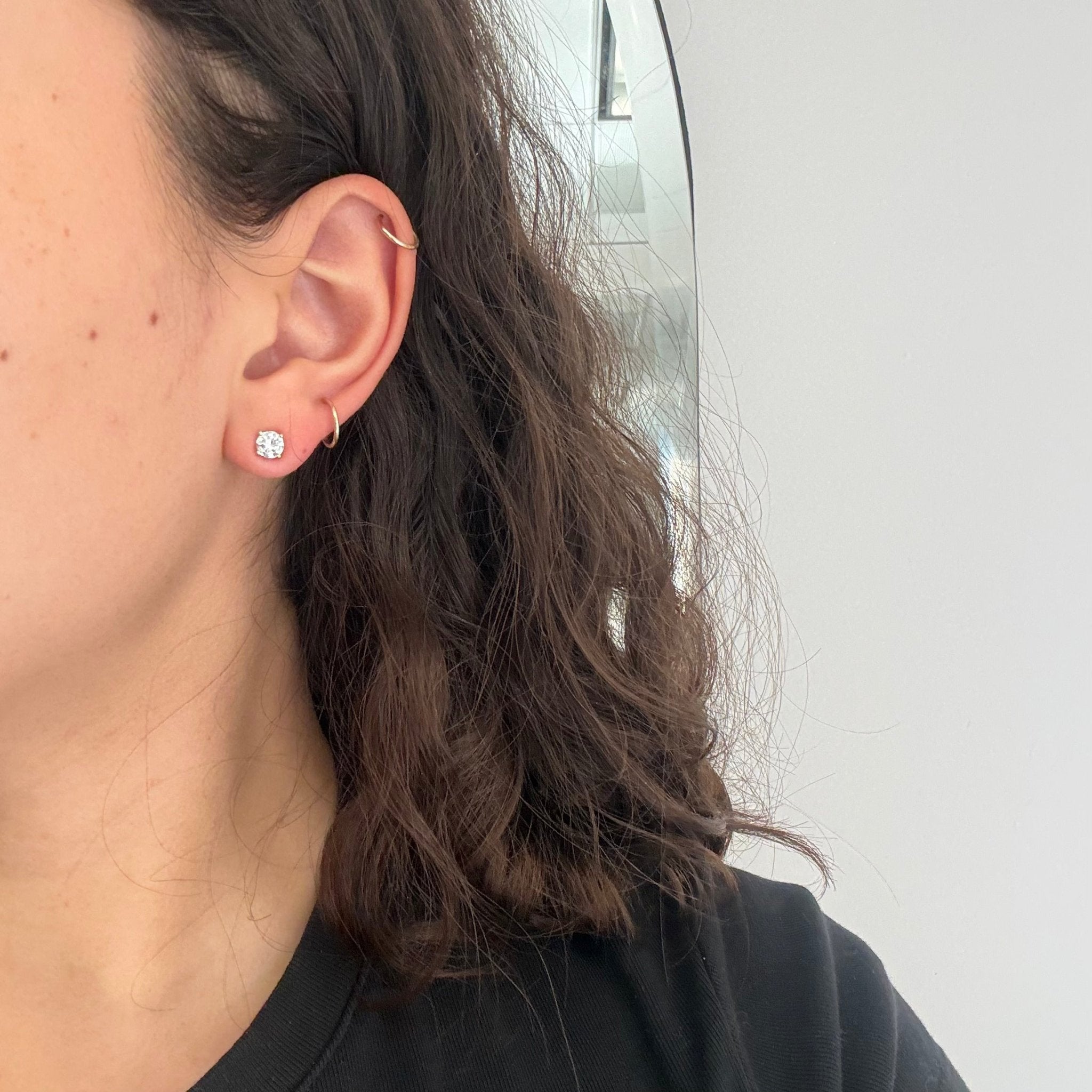 .88ctw Old European Cut Diamond Stud Earrings