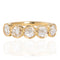 .88ctw Rose Cut Diamond Bezel 5-Stone Band