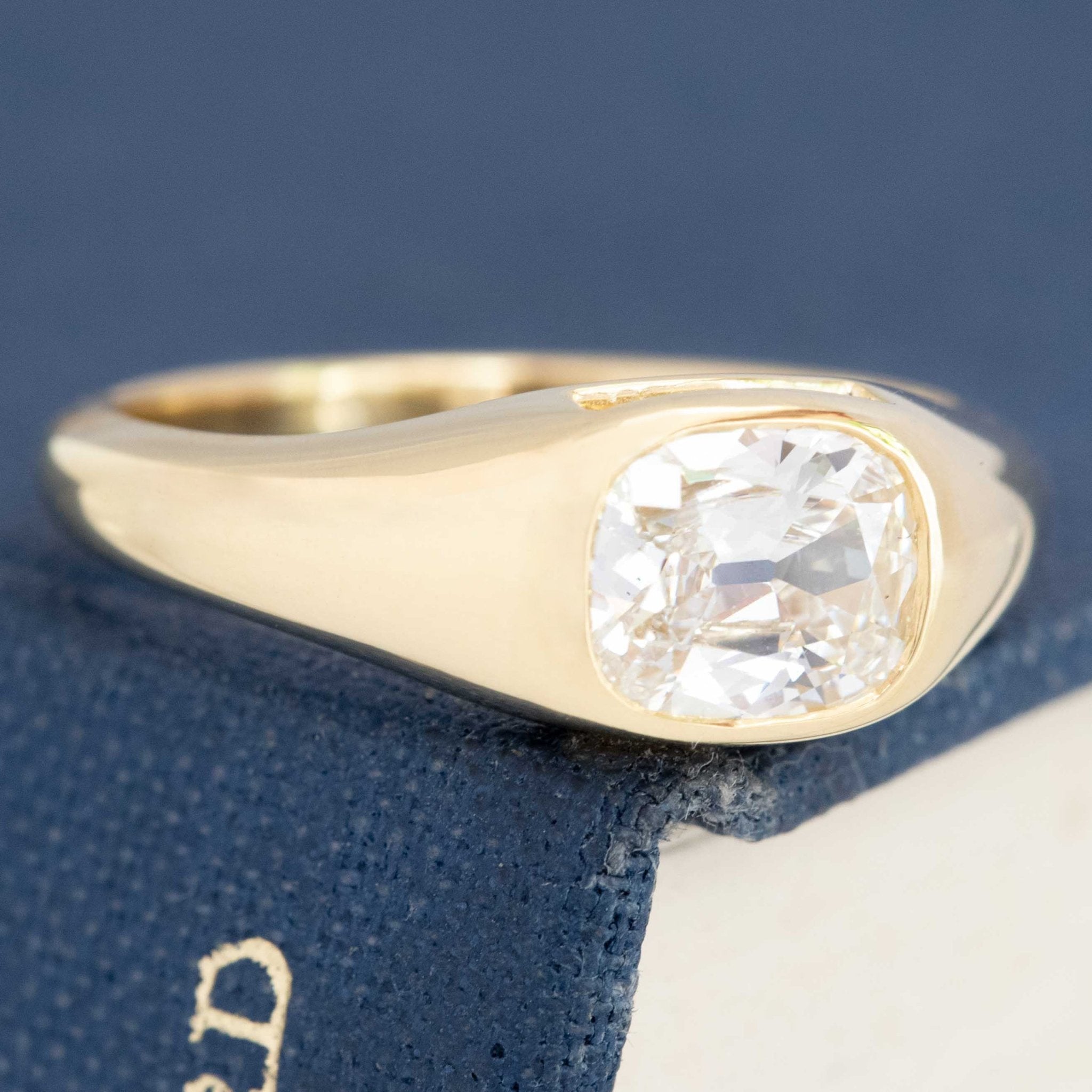 .90ct antique diamond ring with bezel setting