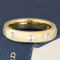 .90ctw Asscher Cut Diamond Scatter Eternity Band with Antique Diamonds in yellow gold, antique-inspired one-of-a-kind wedding band