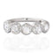 .90ctw Round Rose Cut Diamond 5-Stone Bezel Band
