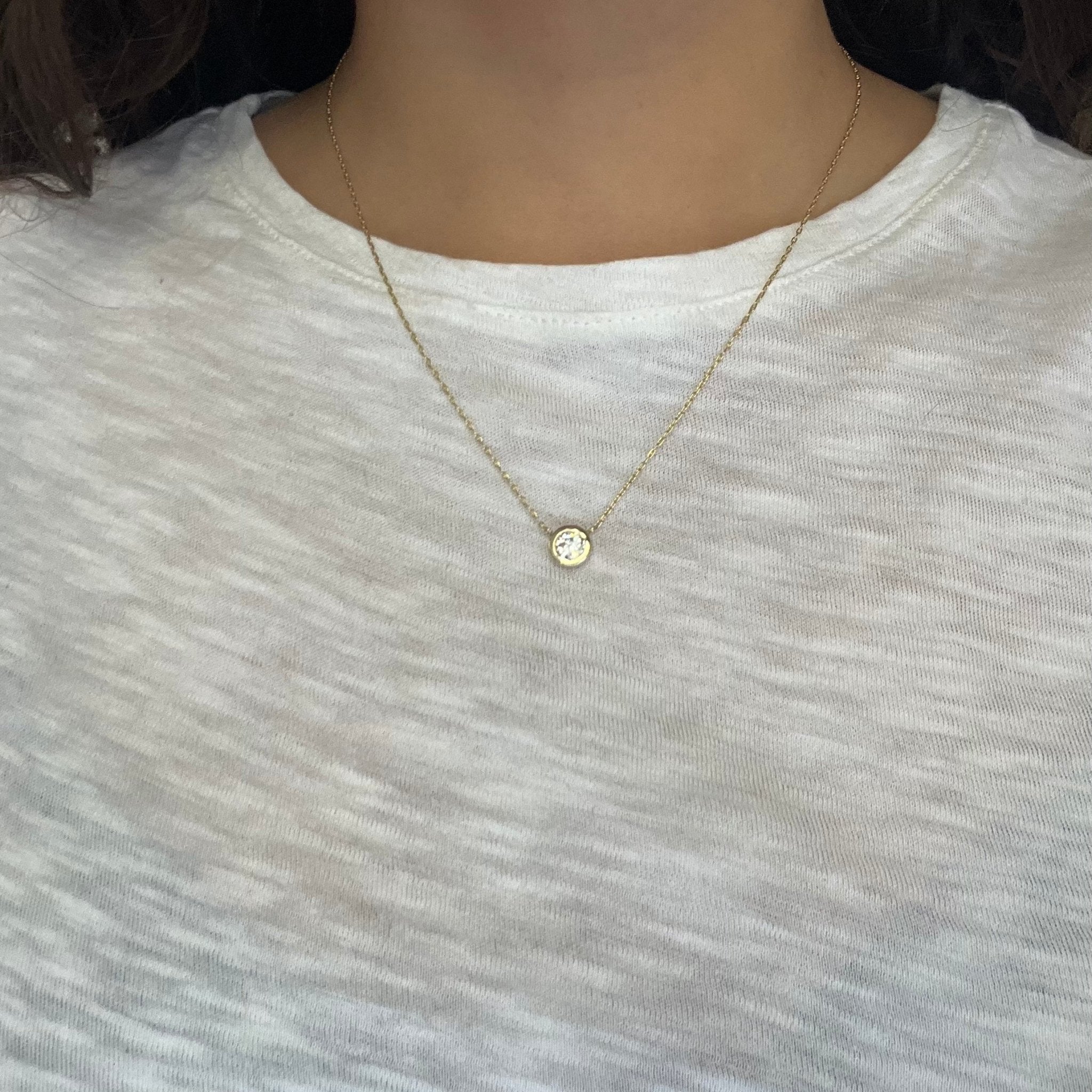 .91ct Old European Cut Diamond Bezel Pendant