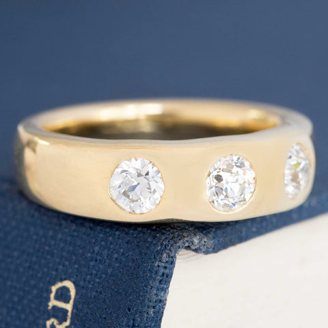 .92ctw Old European Cut Diamond 3-Stone Band