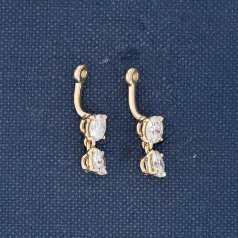 .92ctw Old European Cut Diamond Earring Charms
