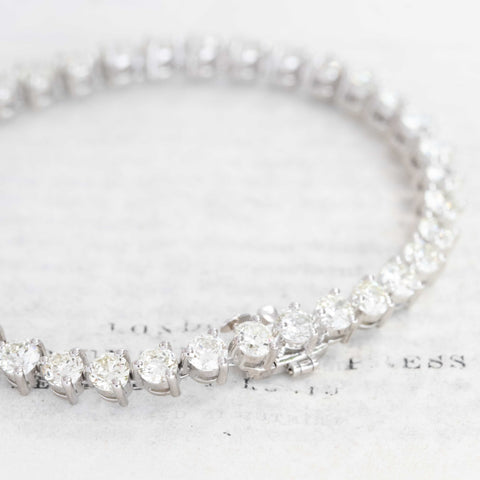 9.38ctw Old European Cut Diamond Tennis Bracelet