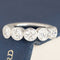 .93ctw Old European Cut Diamond 5-Stone Bezel Band with Old European Cut Diamonds in platinum, antique-inspired one-of-a-kind wedding band