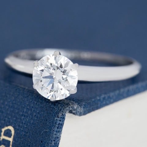.94ct Vintage Round Brilliant Cut Diamond Wedding Set, by Tiffany & Co., GIA