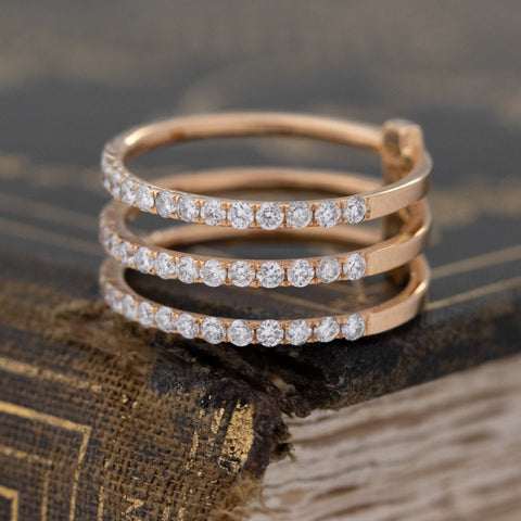 .94ctw Triple Row Diamond Band