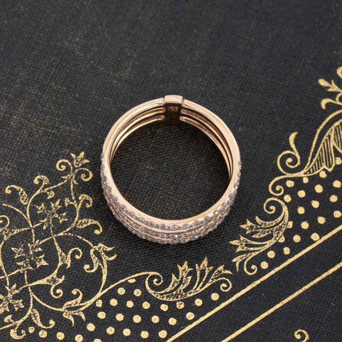 .94ctw Triple Row Diamond Band